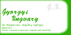 gyorgyi ungvary business card