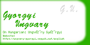 gyorgyi ungvary business card
